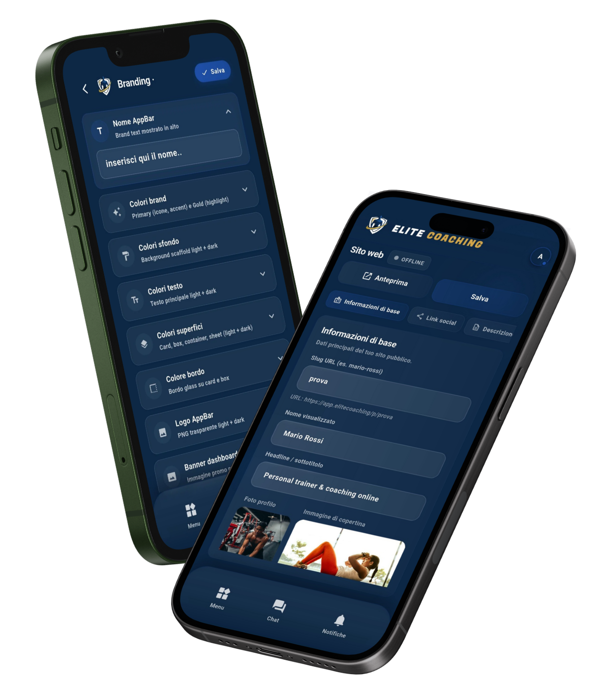 App Elite Coaching su smartphone
